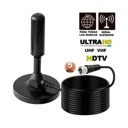 Antena digital HDTV 3.5 Dbi 5m - Para canales abiertos