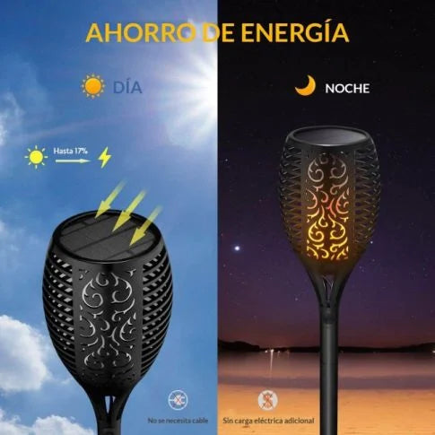 Antorcha Solar Efecto Fuego - SUPER DESCUENTOS POR CANTIDAD