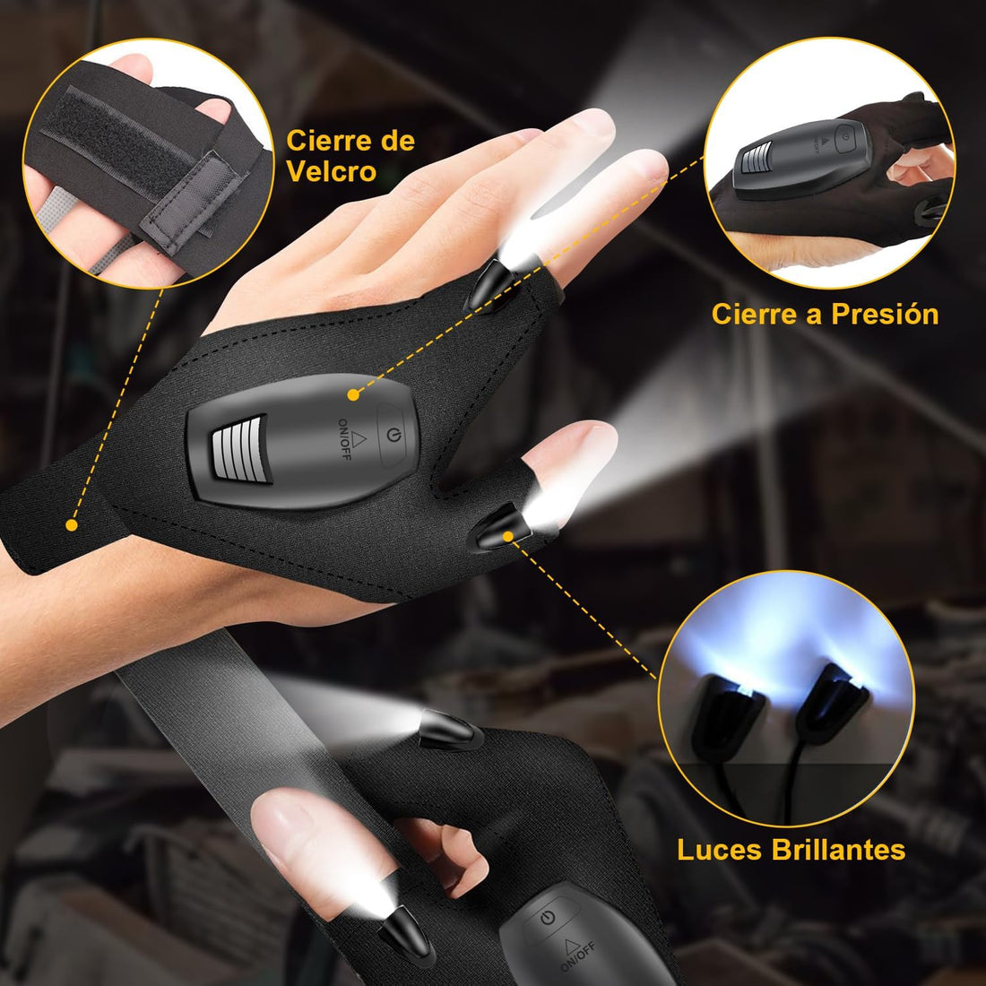 Guantes con Luz Led