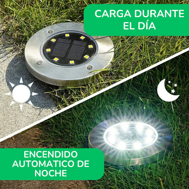 Luces Led con Carga Solar - 4 X 1
