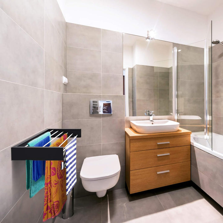 Tendedero Retráctil Extensible – ¡Ahorra espacio y seca tu ropa fácilmente!