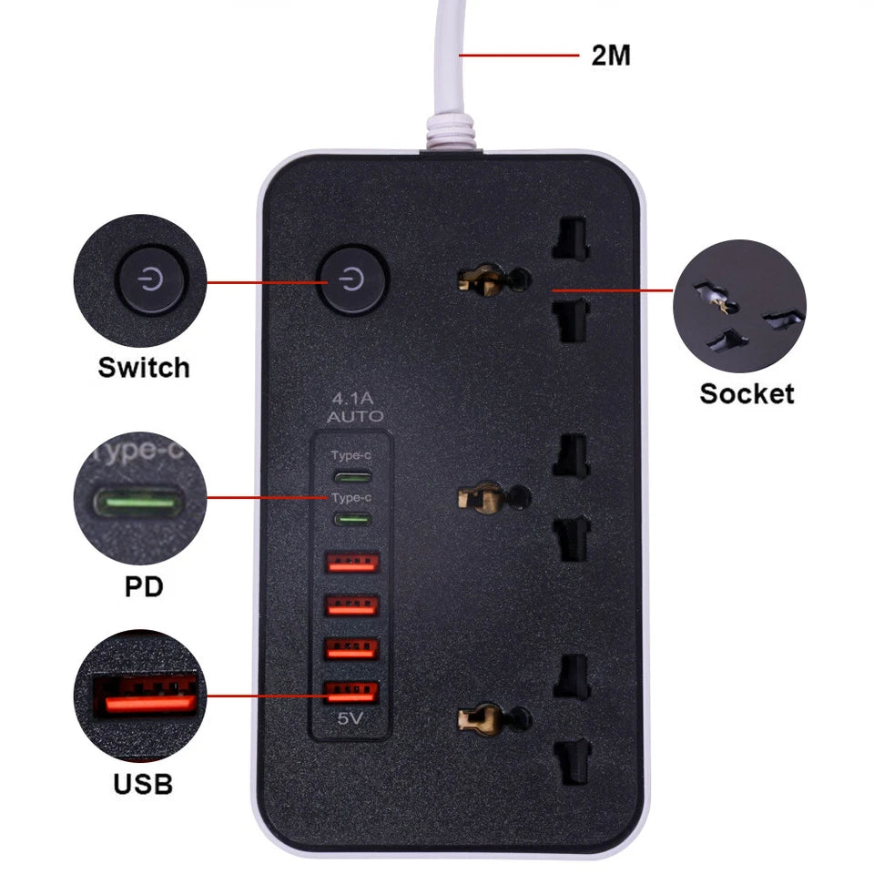 ALARGUE UNIVERSAL CON USB Y USBC
