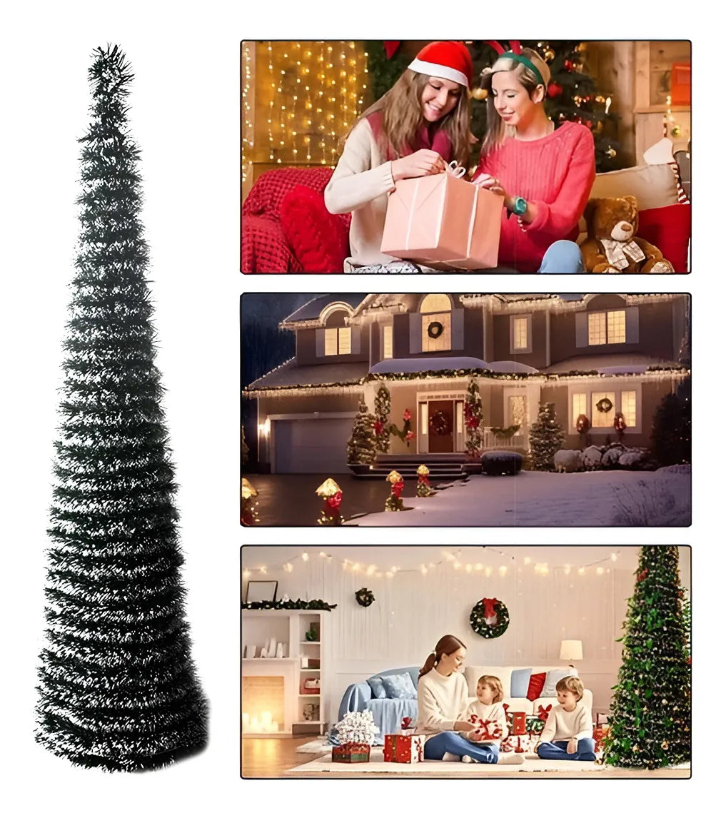 Arbolito de Navidad Plegable – Decoración Instantánea y Sin Complicaciones