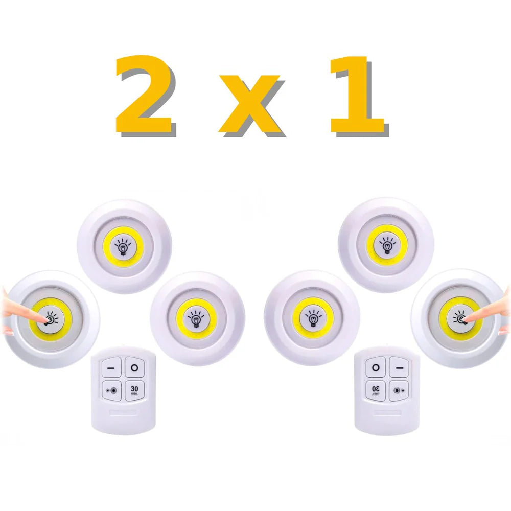 LUCES LED INALÁMBRICAS CON CONTROL REMOTO 2x1